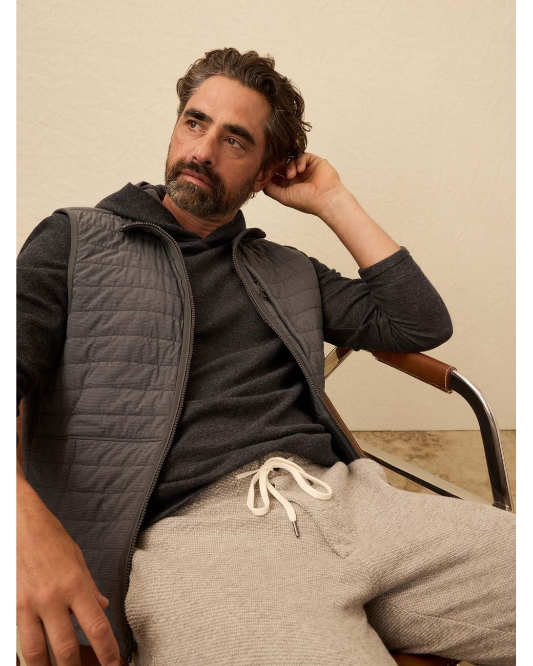 Faherty Brand Multicolor Doug Good Feather Horizon Series Hoodie for men