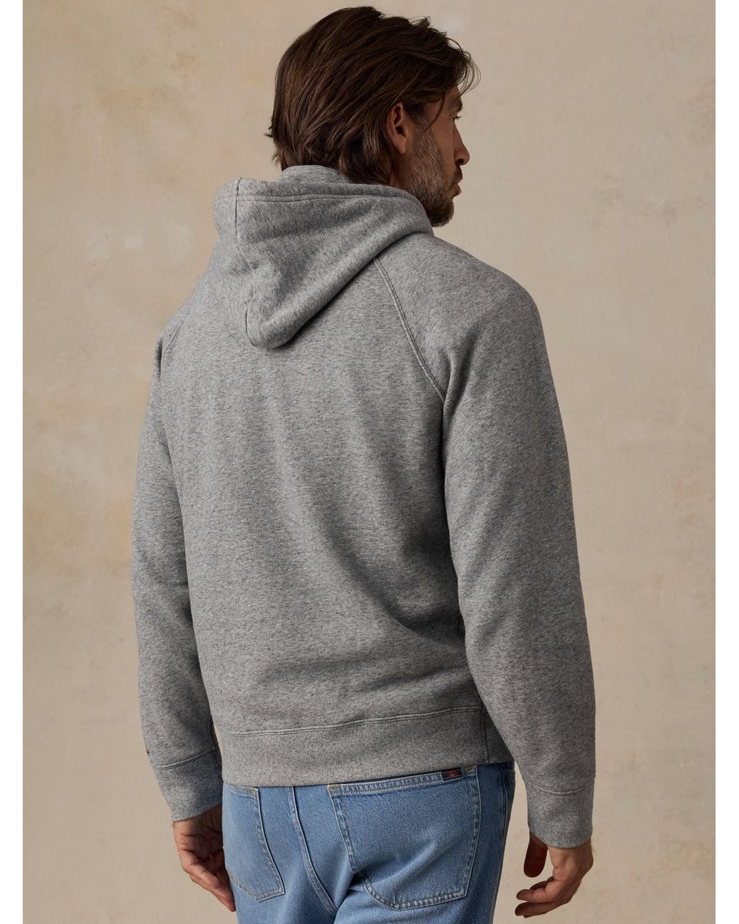 Faherty Brand Gray High Standard Fleece Hoodie for men
