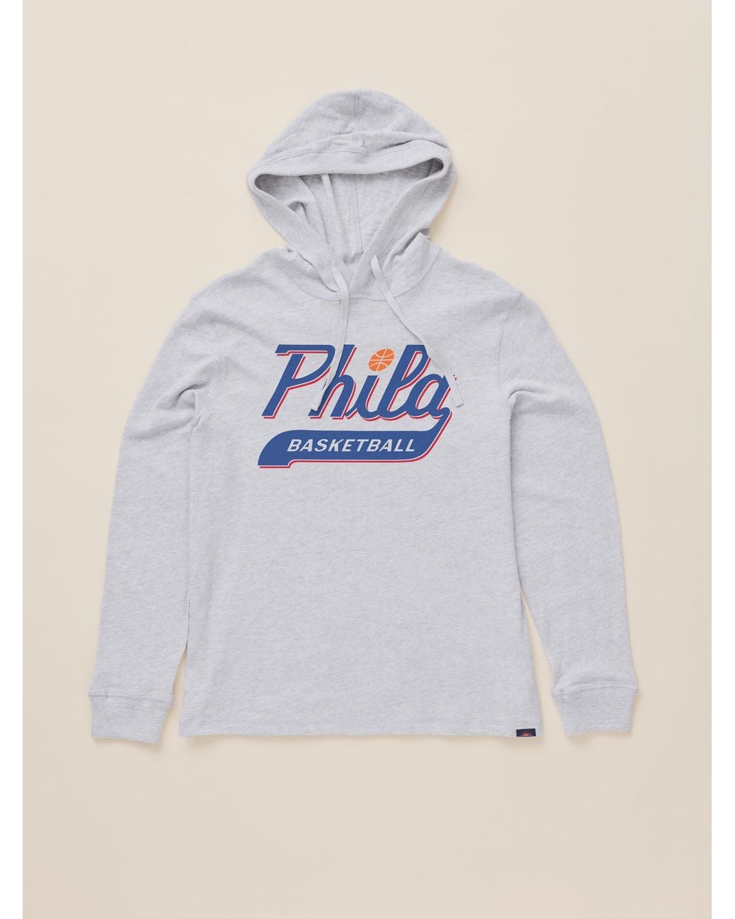 Faherty Brand Blue Philadelphia 76Ers Sunwashed Organic Hoodie for men