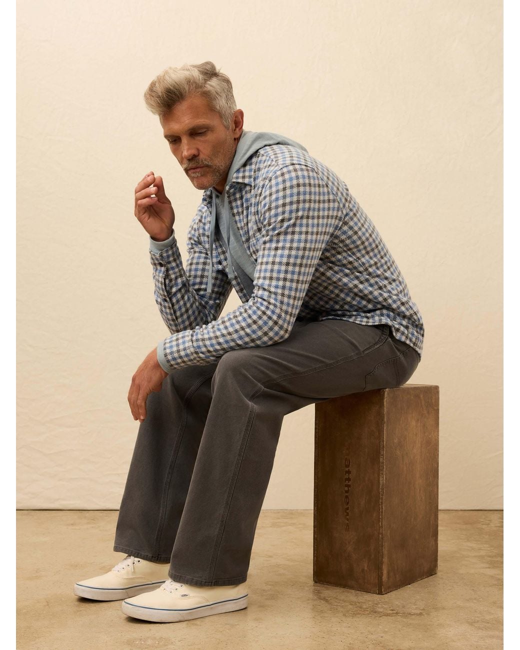 Faherty Brand Gray Legend Sweater Shirt for men