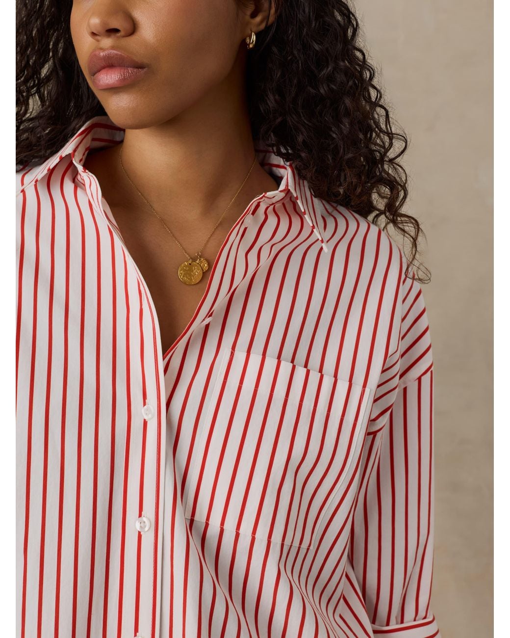 Faherty Brand Brown Coastal Poplin Relaxed Shirt