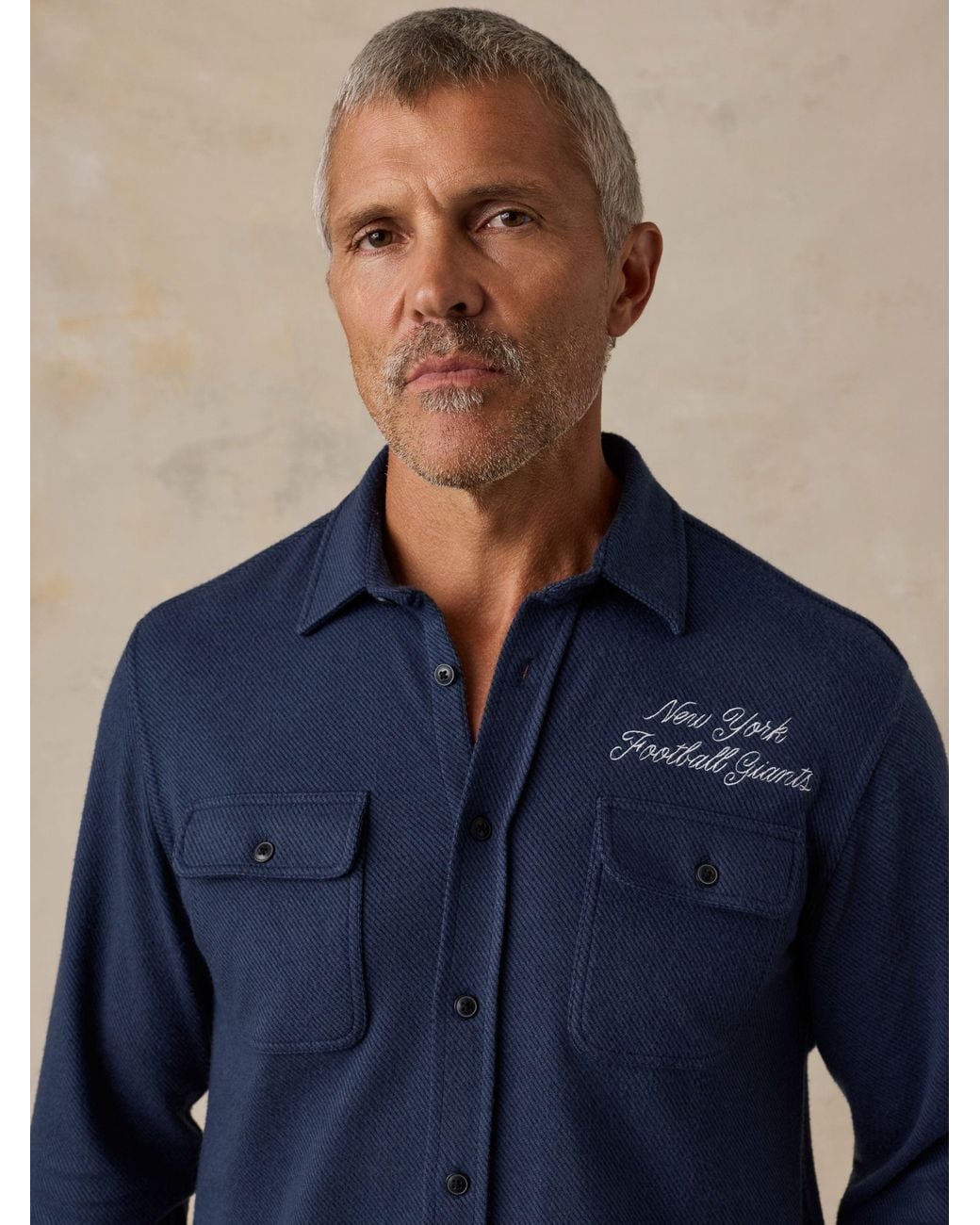 Faherty Brand Blue Ny Giants Legend Sweater Shirt for men