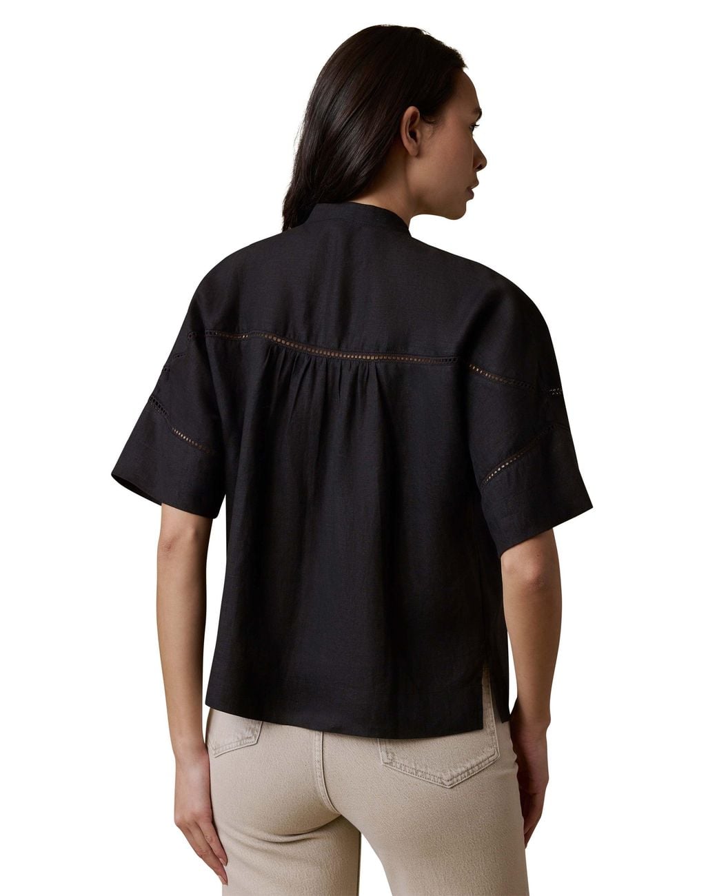 Faherty Brand Black Luna Top