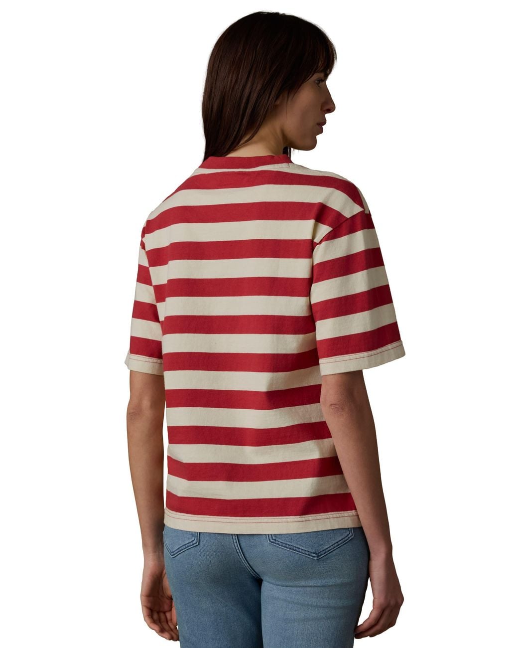 Faherty Brand Red Recycled Cotton Vintage T-Shirt