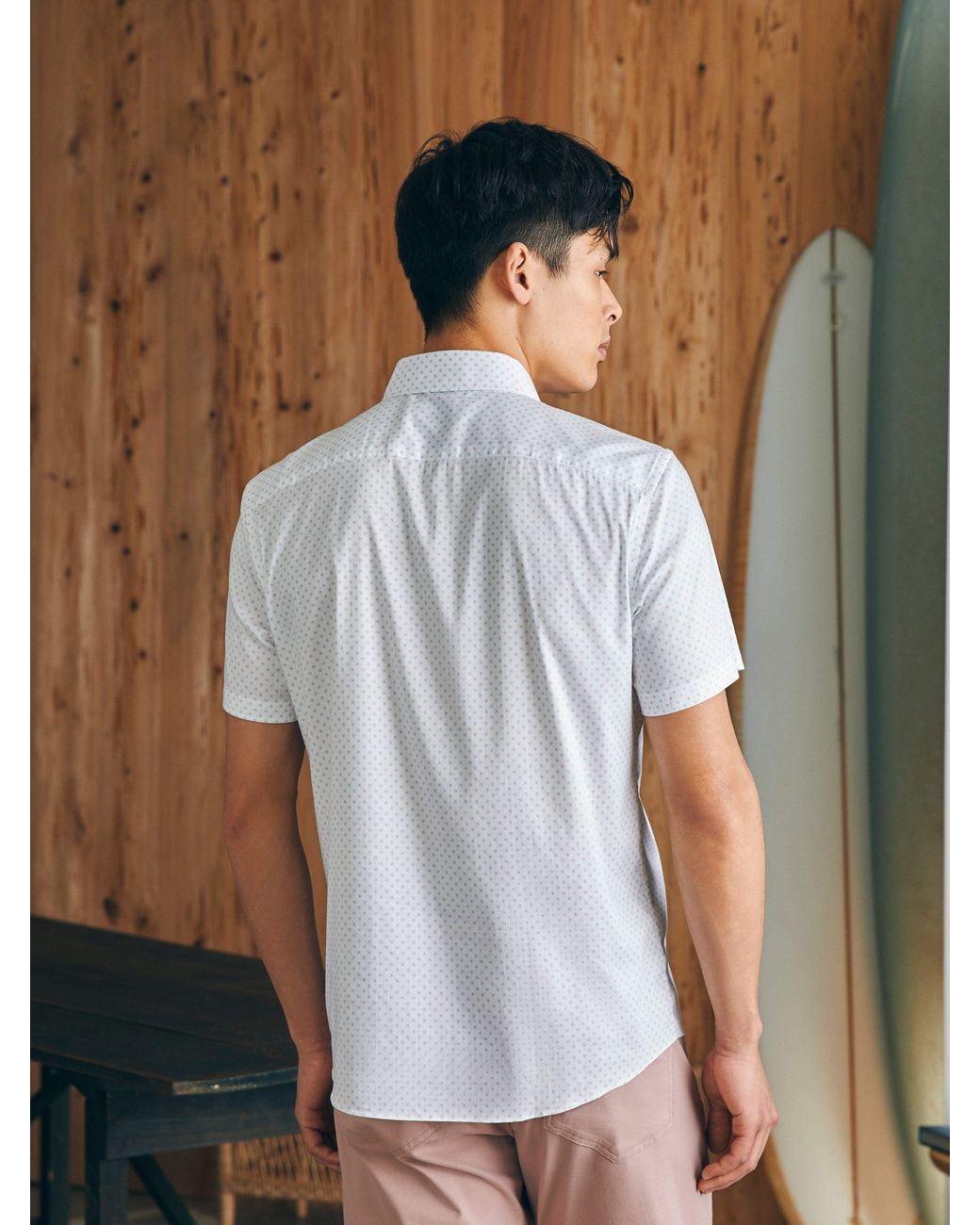 Faherty Brand White Movementtm Short-sleeve Shirt for men