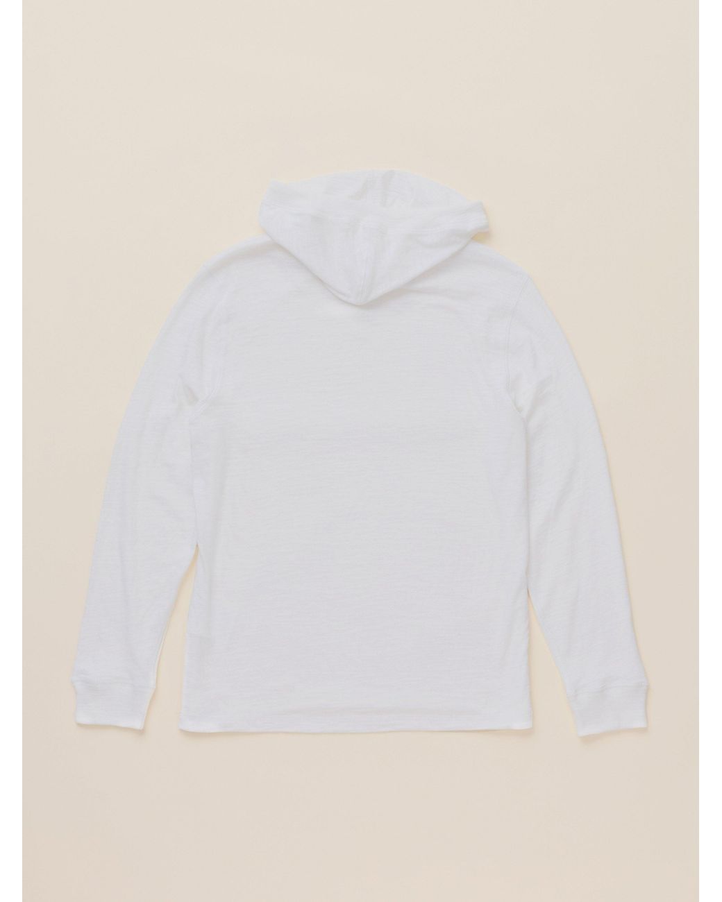 Faherty Brand White Sunwashed Organic Hoodie for men