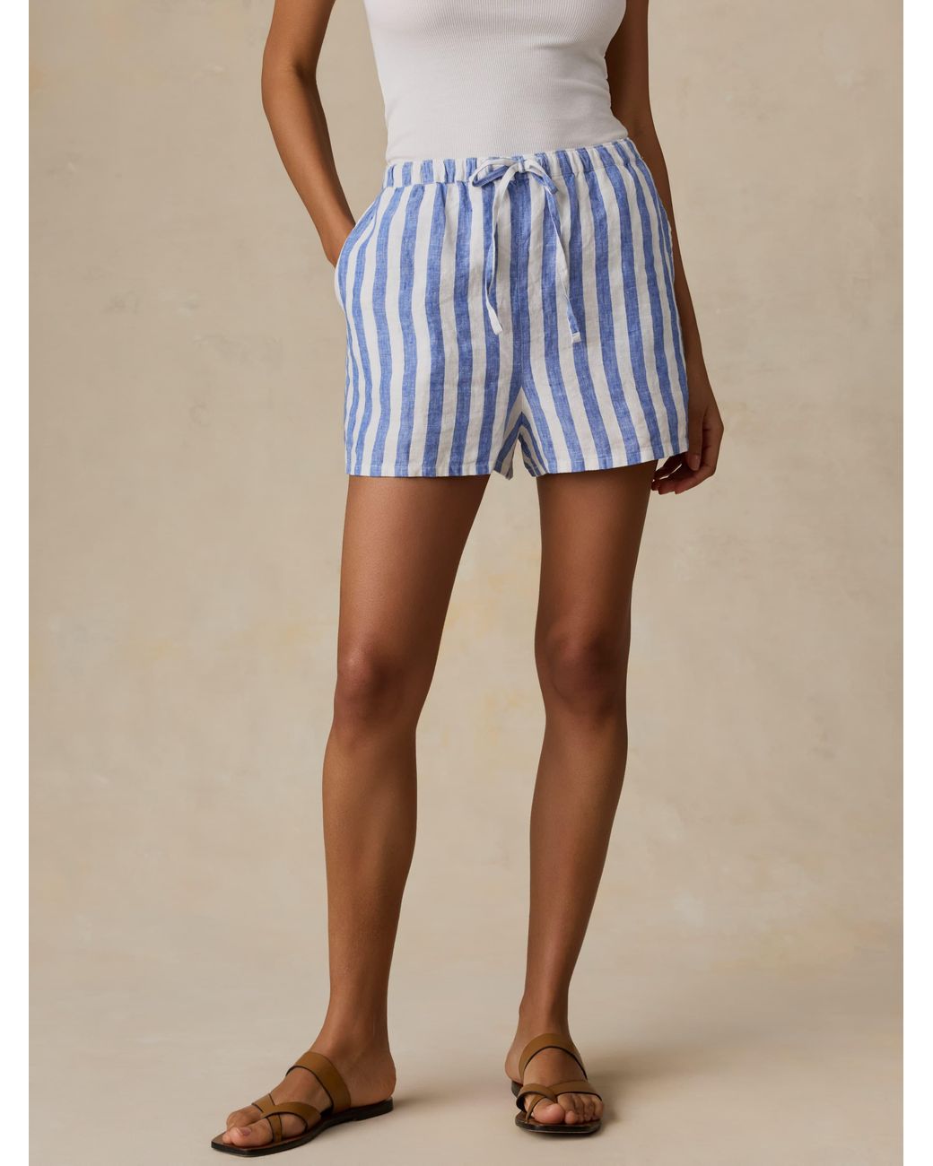 Faherty Brand Blue Laguna Linen Montecito Short
