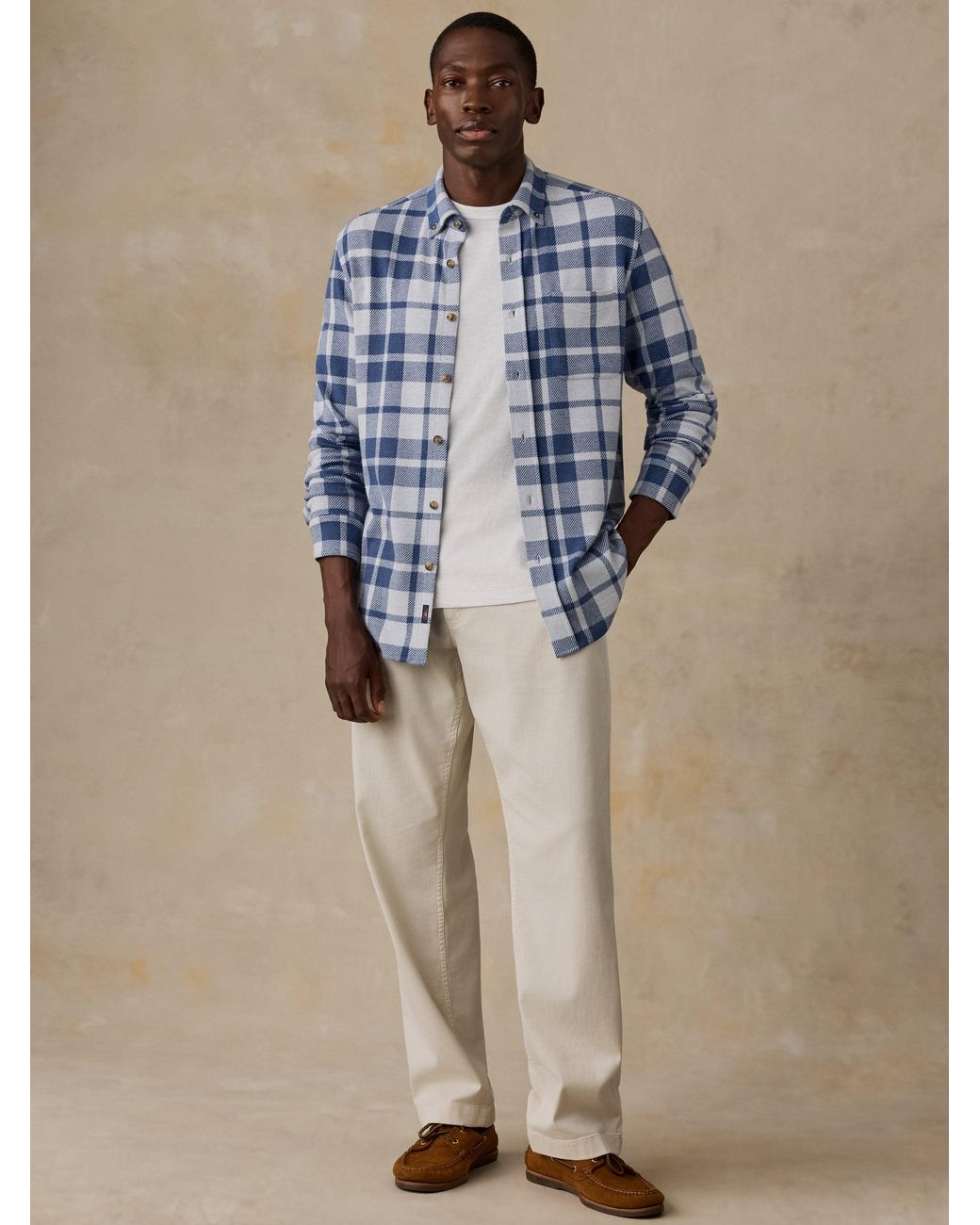 Faherty Brand Blue Legend Sweater Shirt (Single Pocket) for men