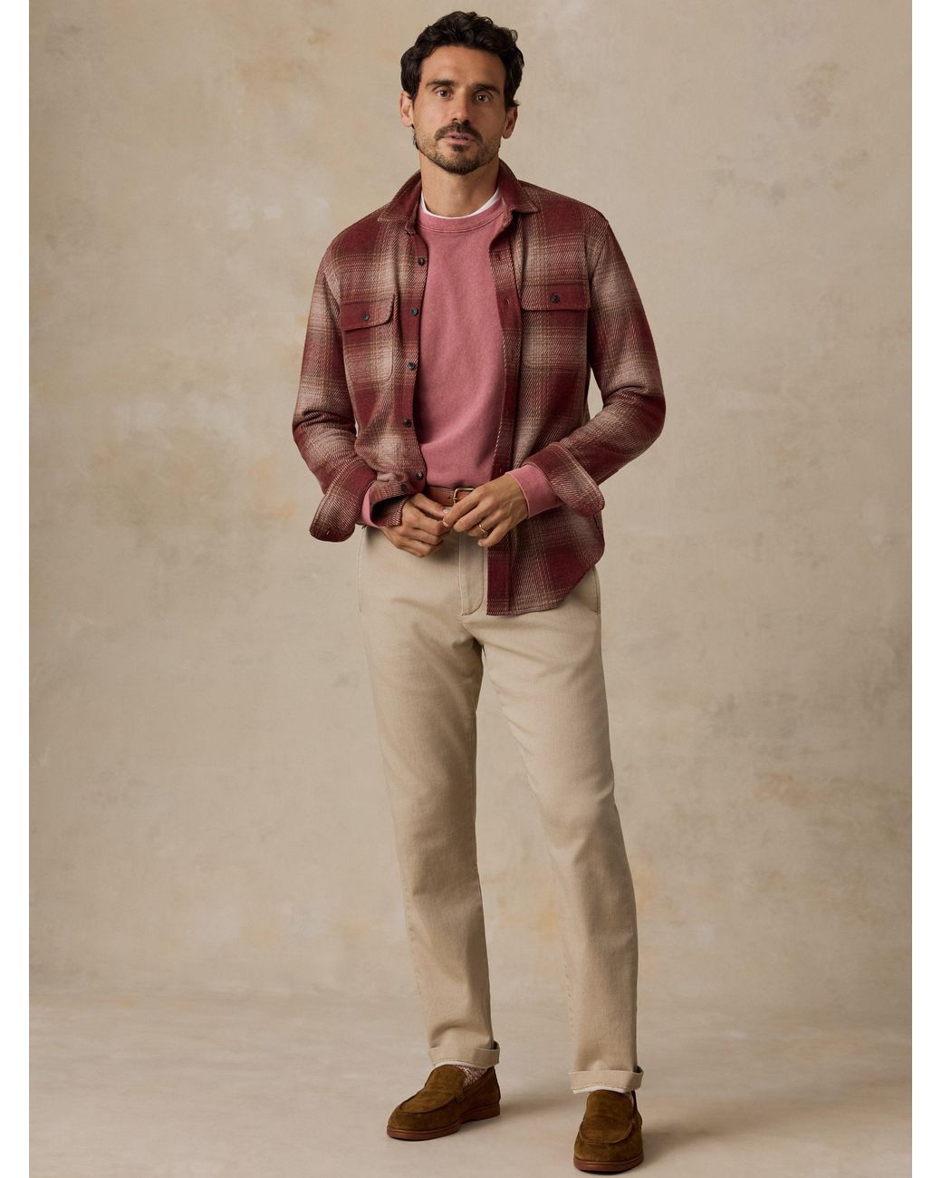 Faherty Brand Brown Legend Sweater Shirt for men