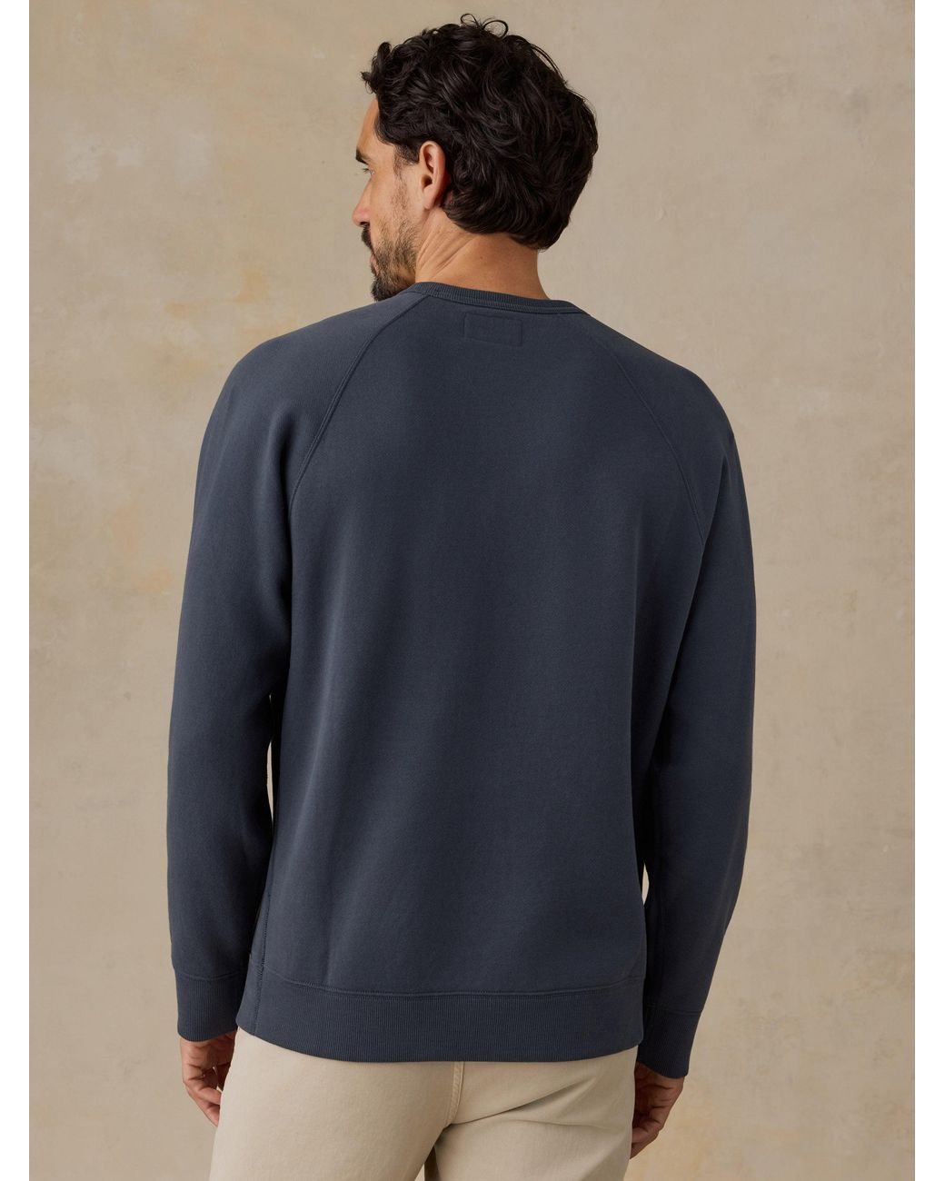 Faherty Brand Blue X Parks Project Great Lakes High Standard Fleece Crewneck for men