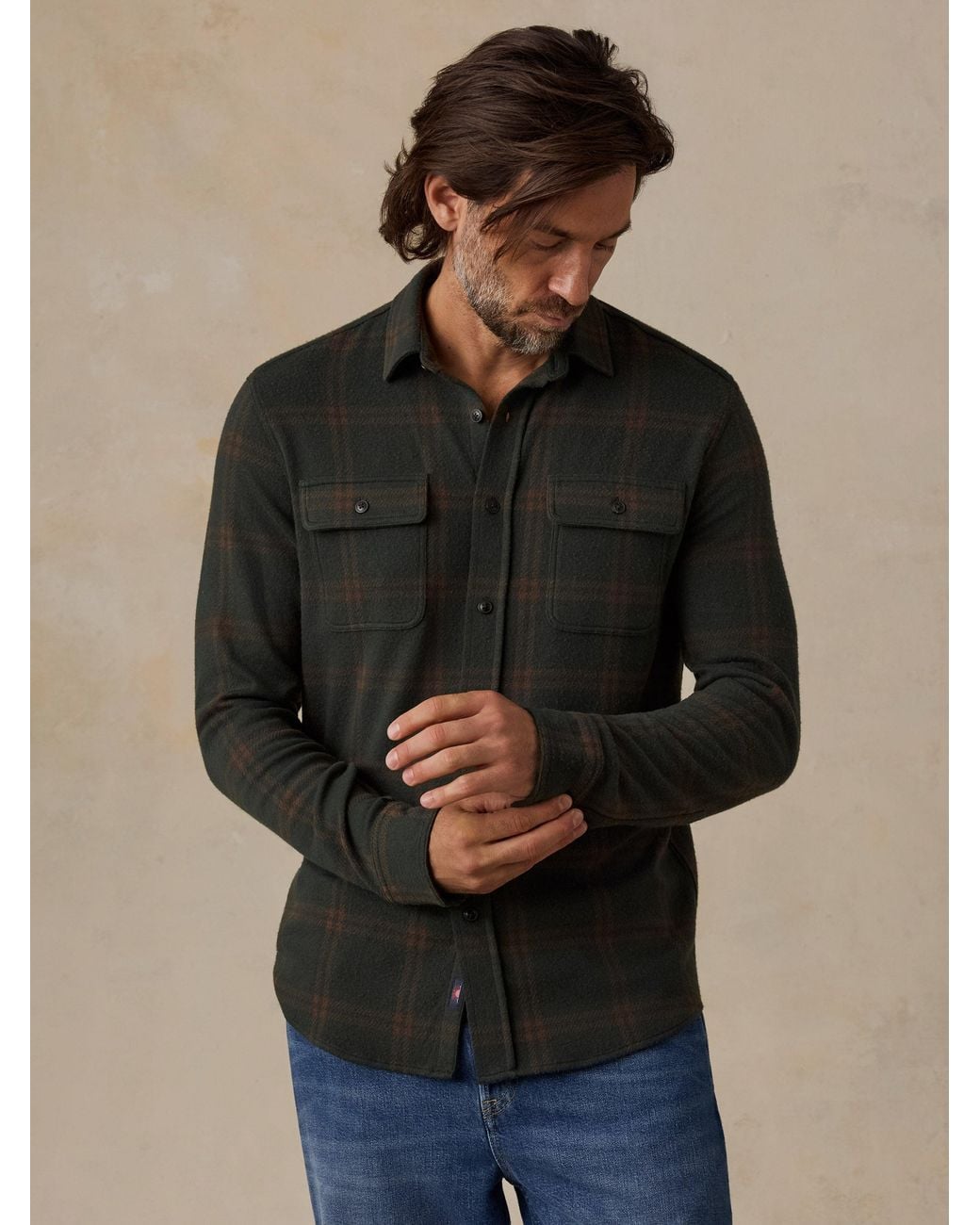 Faherty Brand Black Legend Sweater Shirt for men