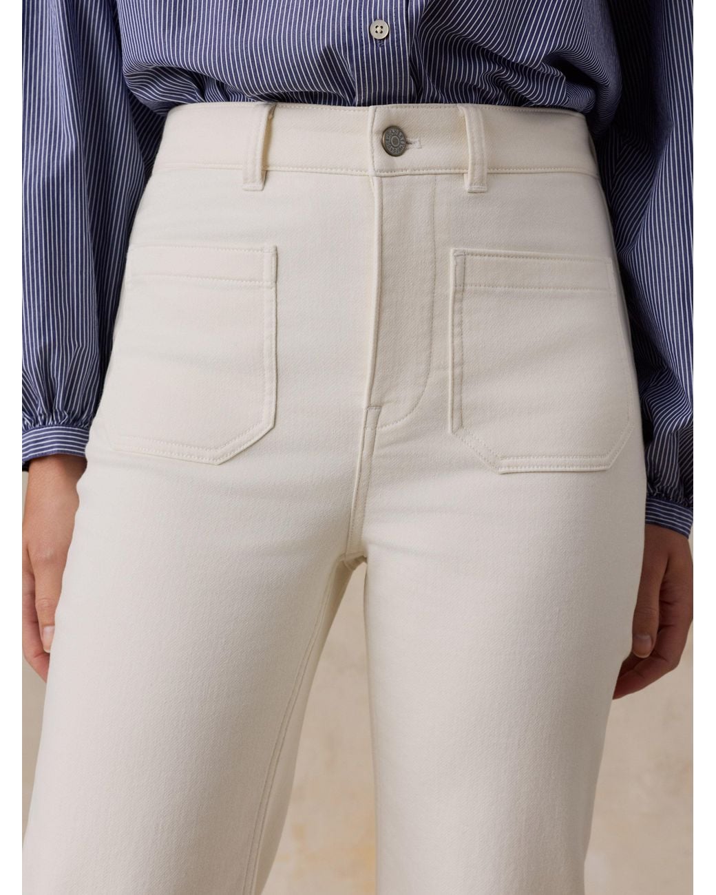 Faherty Brand Natural Stretch Terry Patch Pocket Ankle Pants