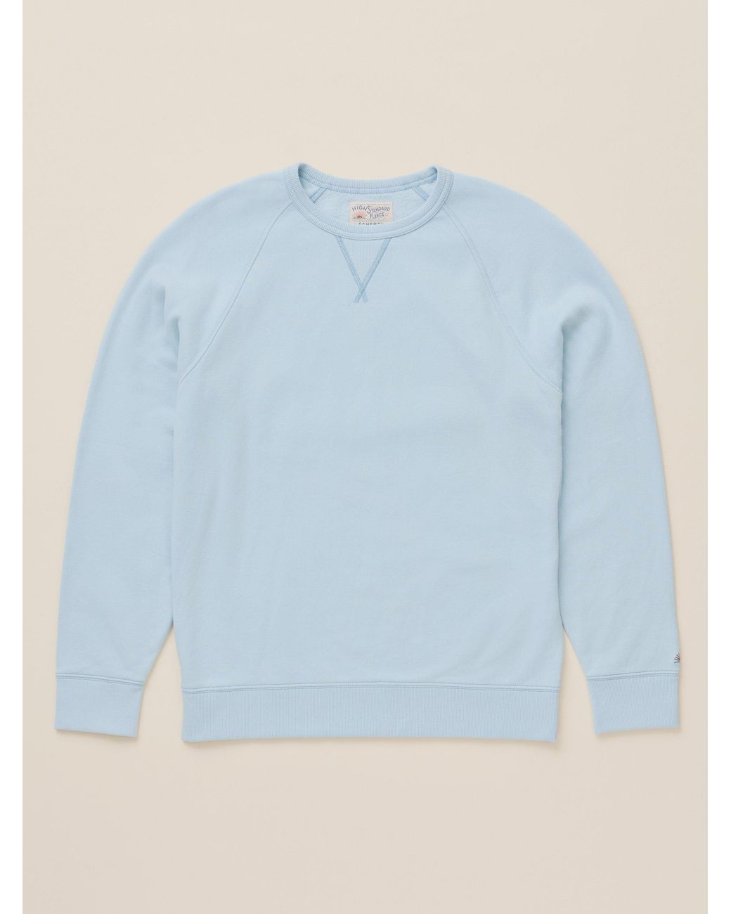 Faherty Brand Blue High Standard Fleece Crewneck T-Shirt for men