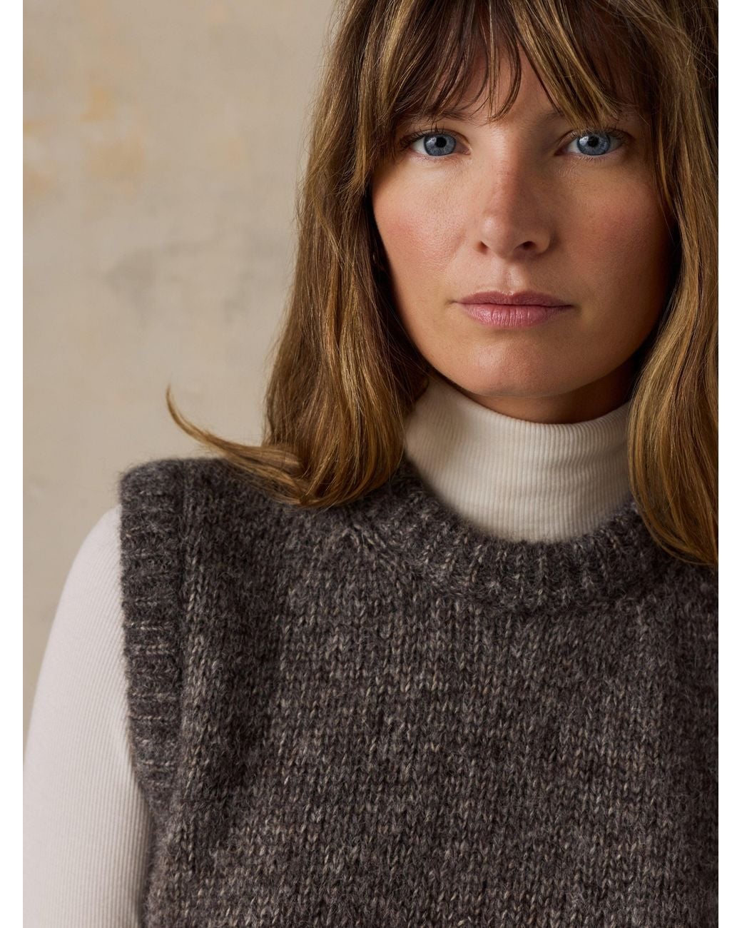 Faherty Brand Blue Après Alpaca Relaxed Vest