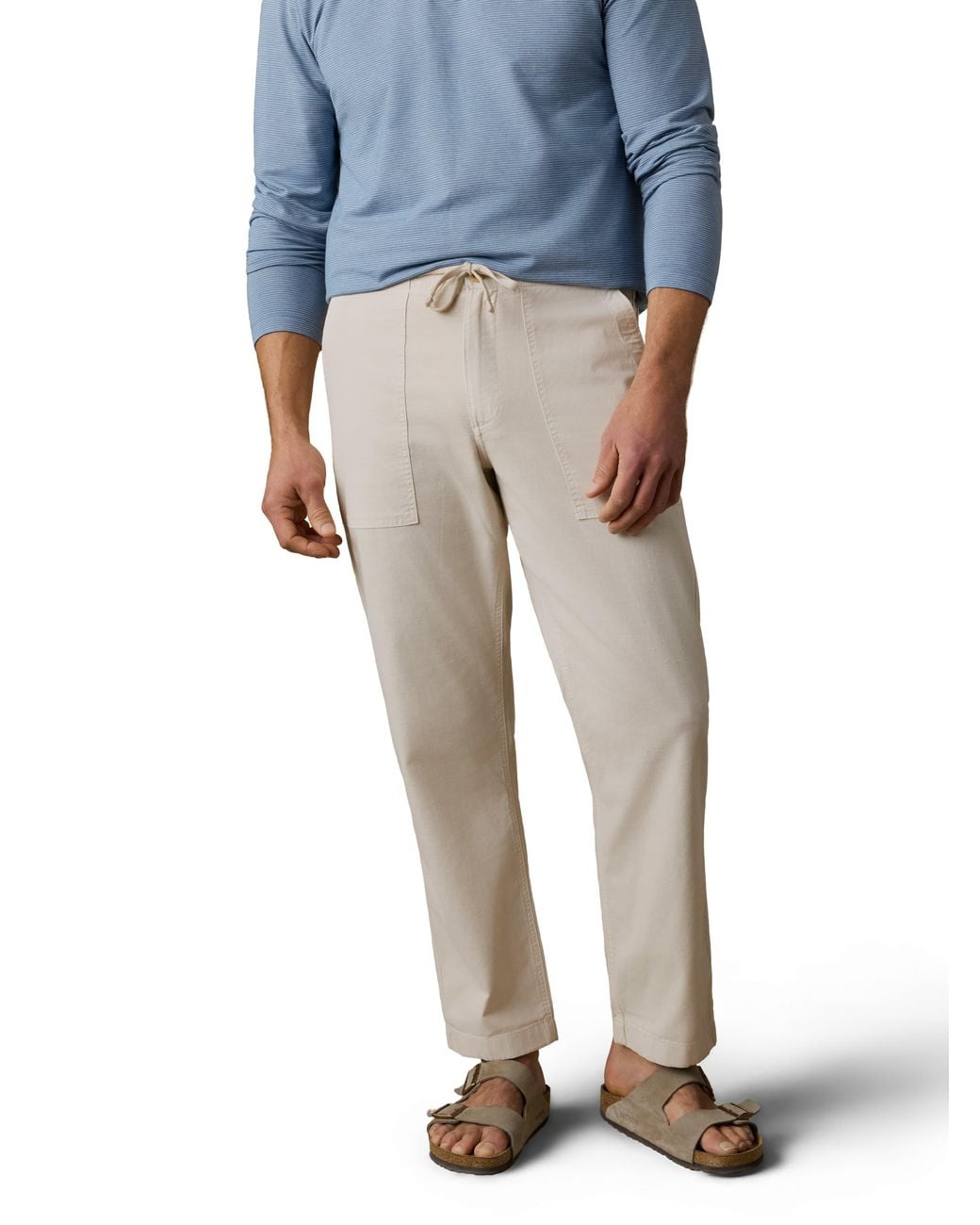 Faherty Brand Blue Dune Utility Pants for men