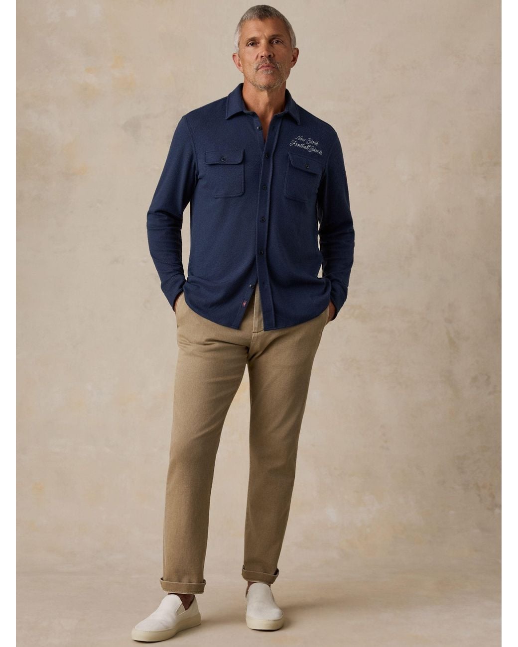 Faherty Brand Blue Ny Giants Legend Sweater Shirt for men