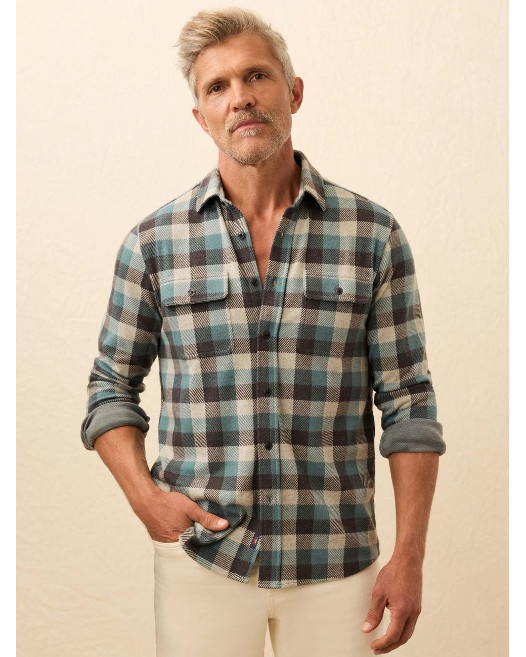 Faherty Brand Multicolor Legend Sweater Shirt for men