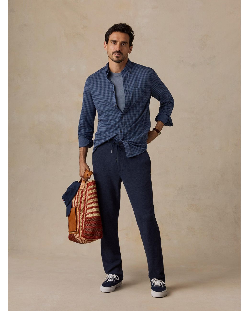 Faherty Brand Natural Highland Knit Pants for men