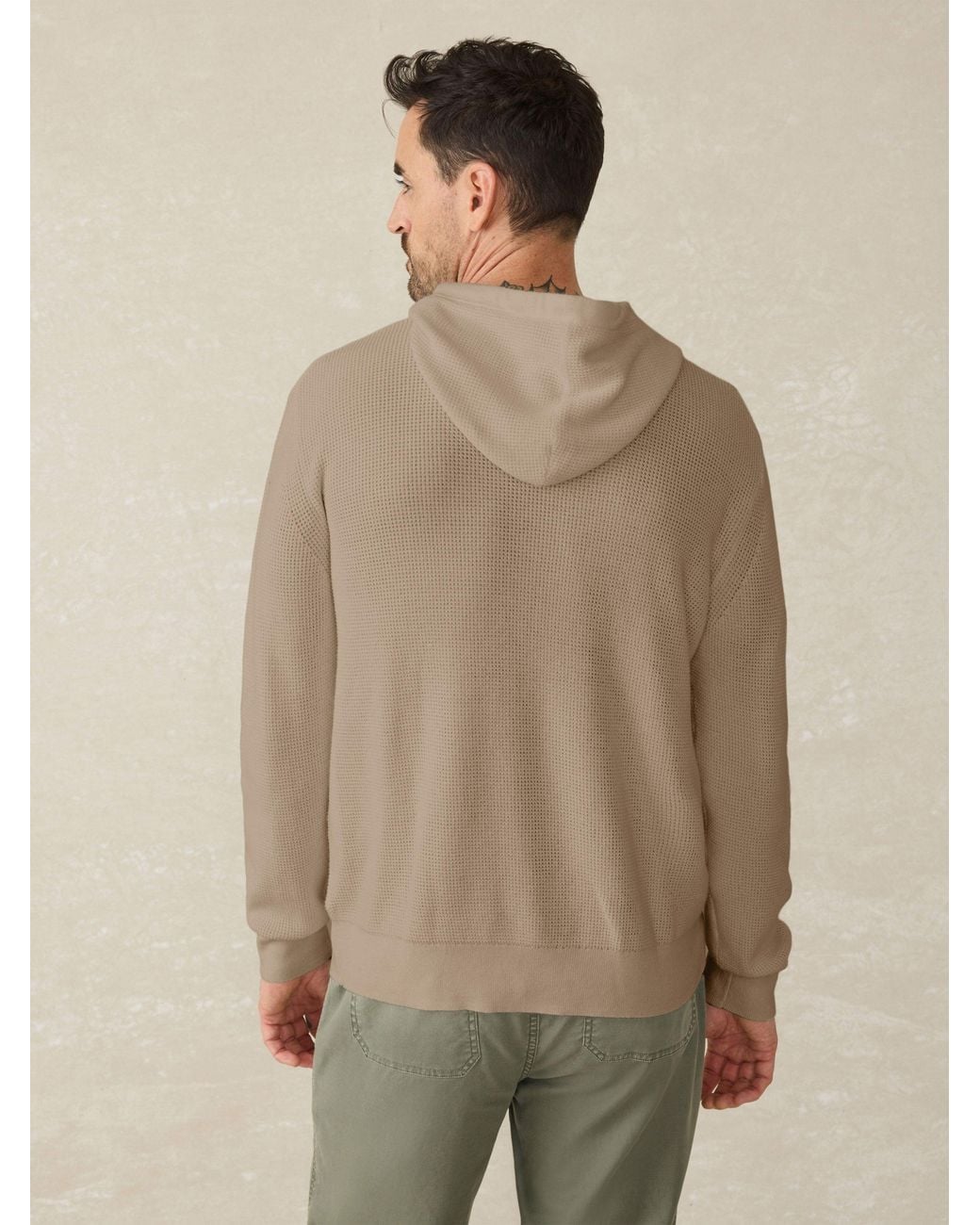 Faherty Brand Natural Sunwashed Sweater Hoodie for men