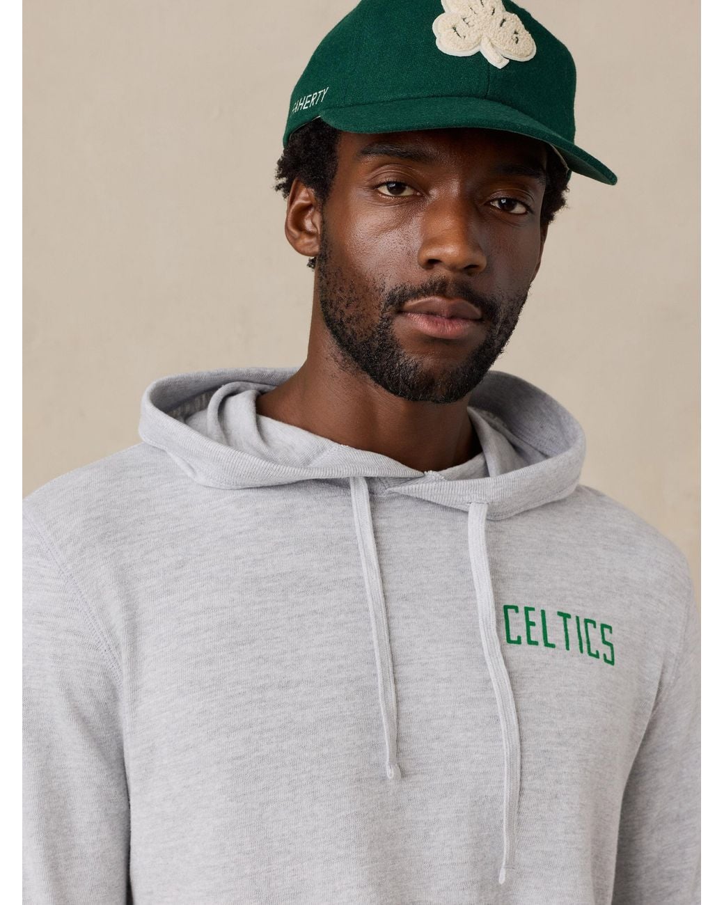 Faherty Brand Blue Boston Celtics Sunwashed Organic Hoodie for men