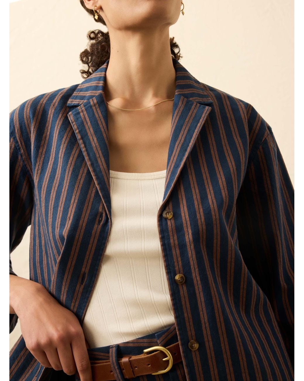 Faherty Brand Blue Twill Tide Camp Shirt