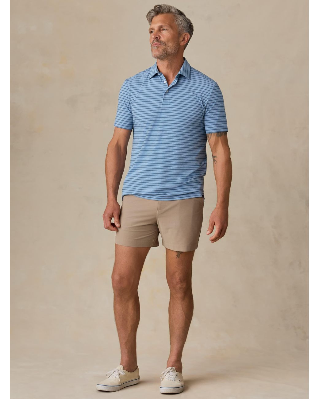 Faherty Brand Blue Short-Sleeve Movement Polo Shirt for men