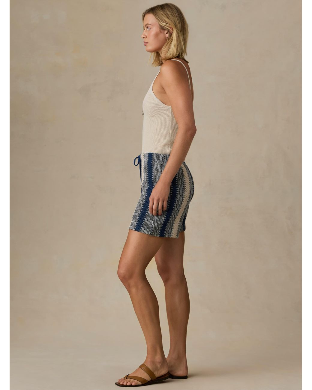Faherty Brand Natural Seacoast Crochet Beach Short