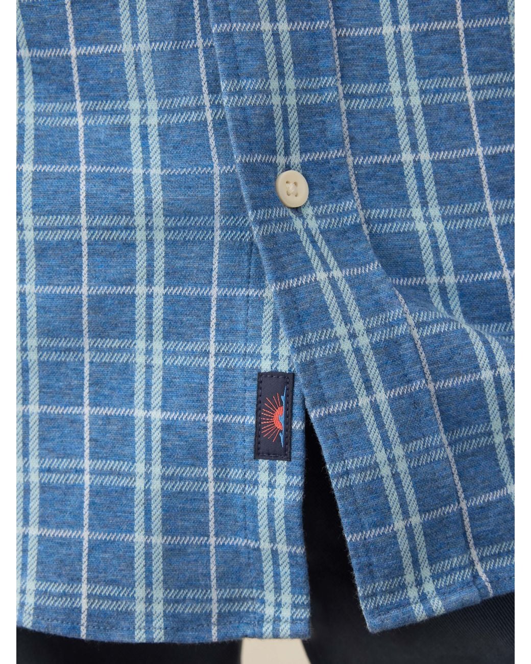 Faherty Brand Blue Coastline Knit Shirt for men