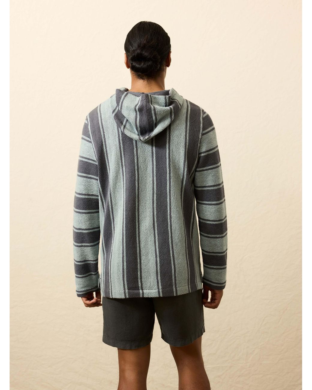 Faherty Brand Blue Whitewater Hoodie for men