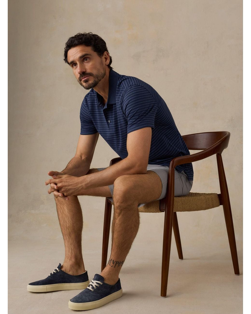 Faherty Brand Blue Short-Sleeve Movement Pique Polo Shirt for men