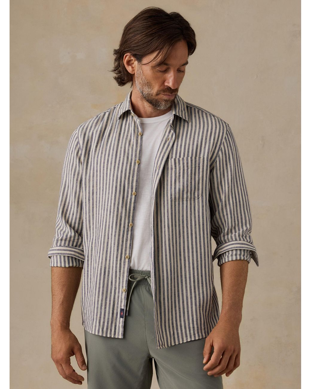 Faherty Brand Green Palmetto Shirt for men