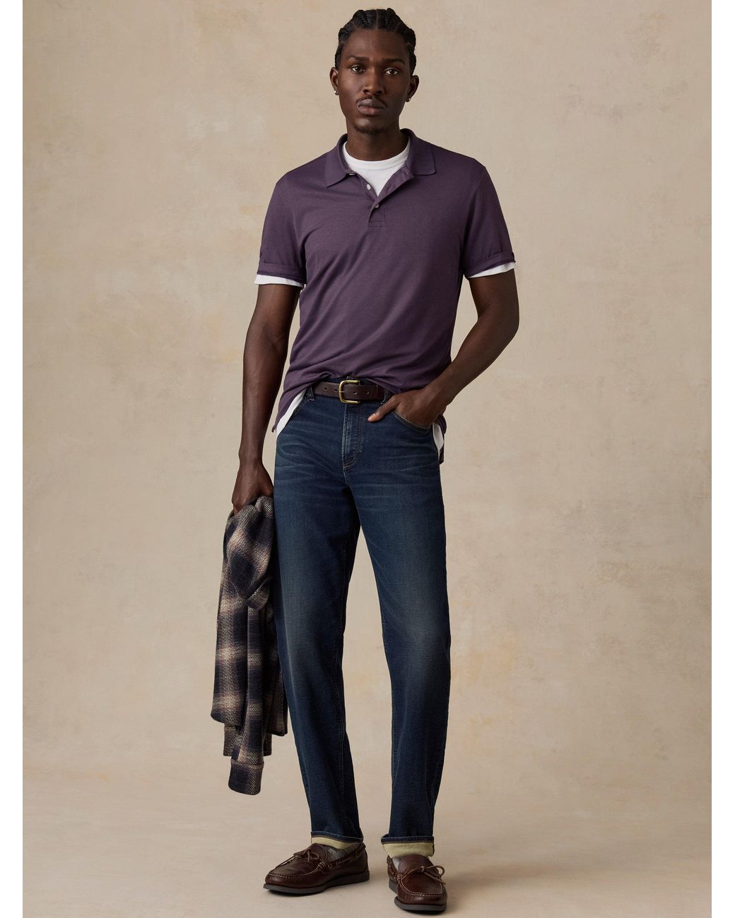 Faherty Brand Blue Short-Sleeve Movement Pique Polo Shirt for men