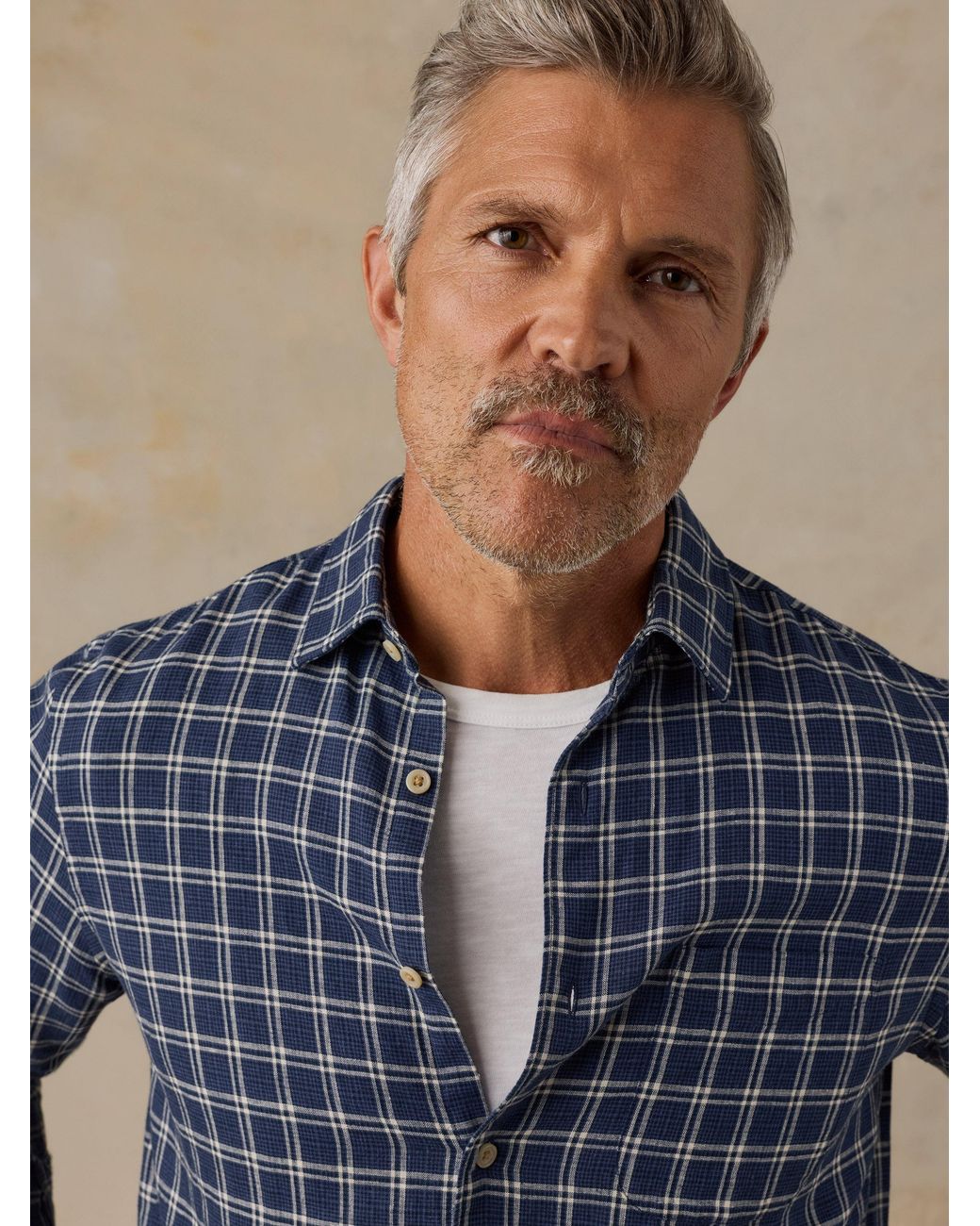 Faherty Brand Blue Palmetto Shirt for men