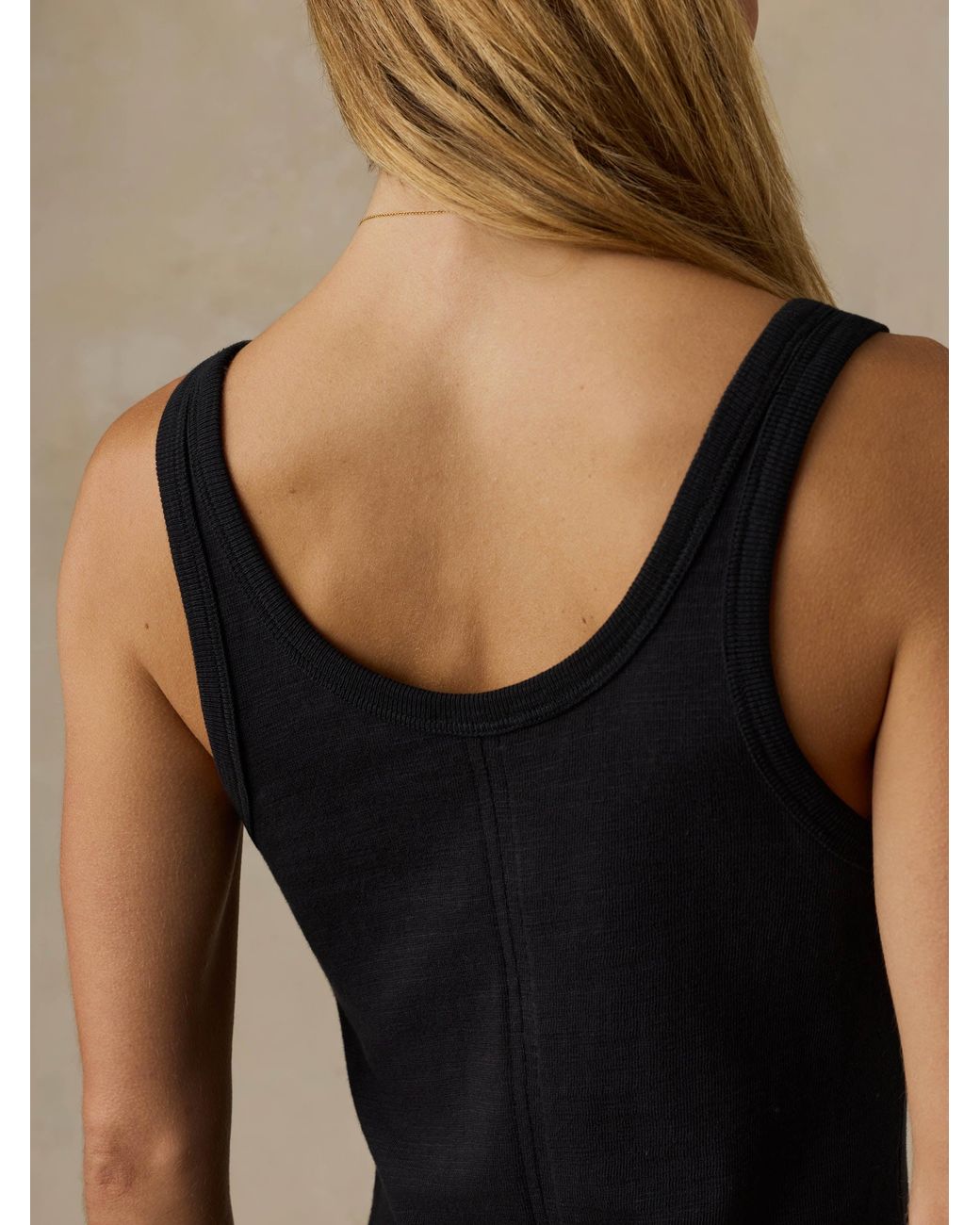 Faherty Brand Natural Sunwashed Organic Pocket Tank Dress