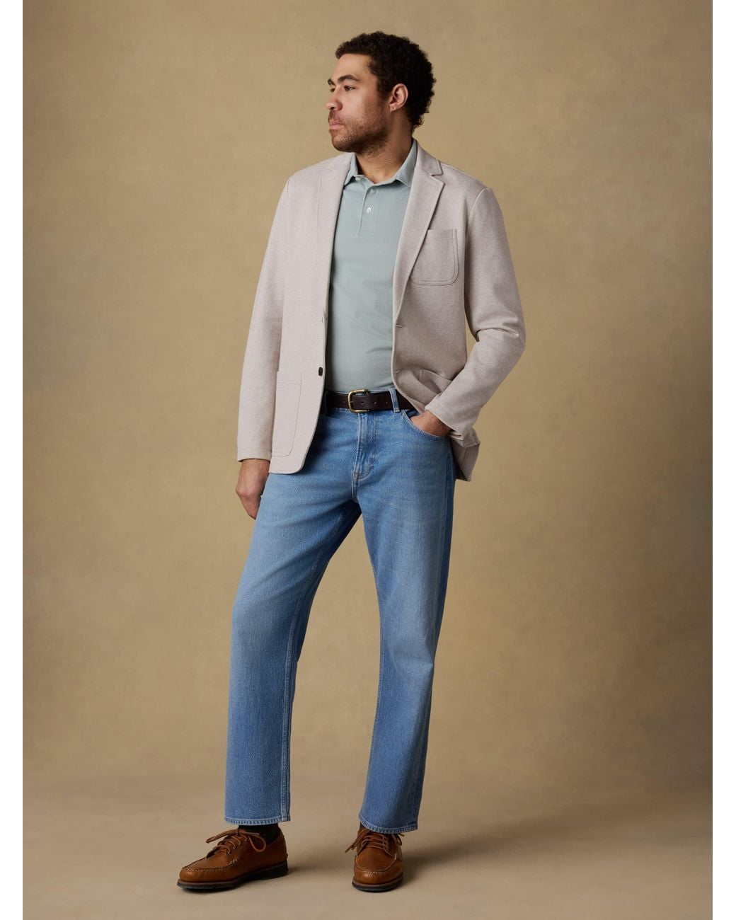 Faherty Brand Natural Inlet Knit Tweed Blazer for men
