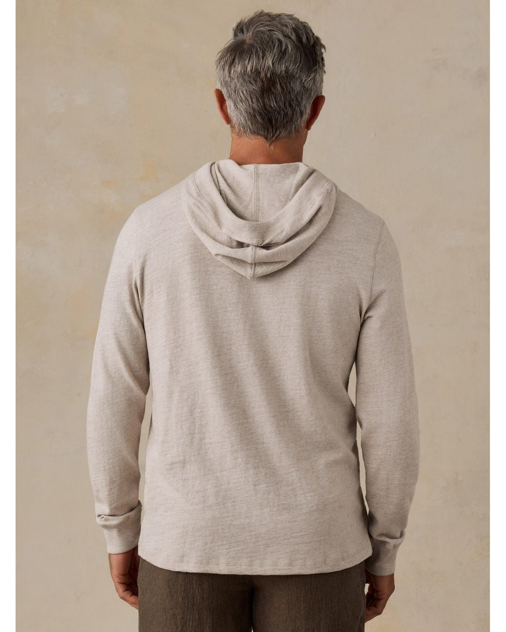 Faherty Brand Natural Sunwashed Organic Hoodie (Tall) for men