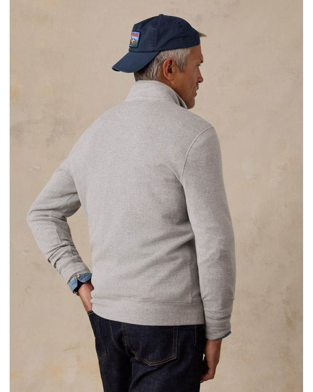 Faherty Brand Natural Legend Sweater Quarter Zip for men