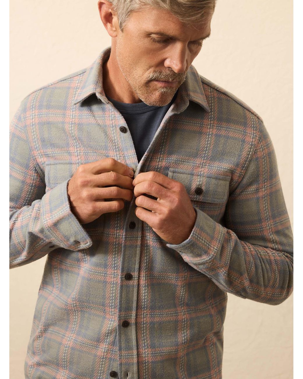 Faherty Brand Brown Legend&Trade; Sweater Shirt for men