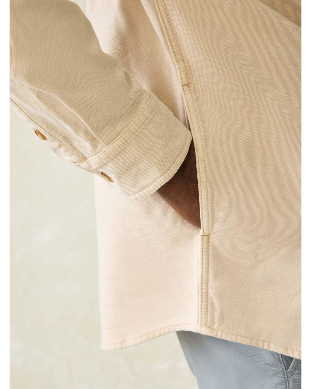 Faherty Brand Brown Sunwashed Canvas Cpo for men