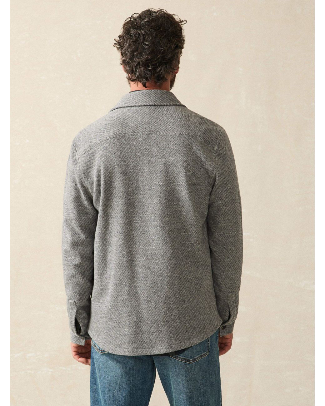 Faherty Brand Gray Inlet Knit Cpo for men