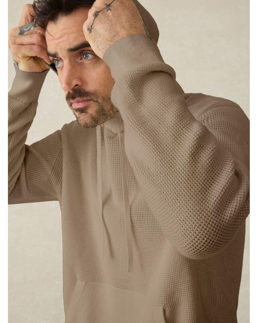 Faherty Brand Natural Sunwashed Sweater Hoodie for men