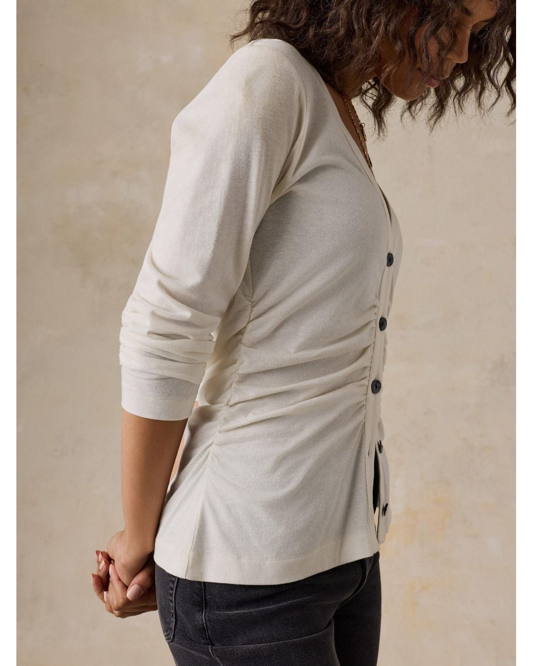 Faherty Brand Natural Cotton Hemp Long-Sleeve Top