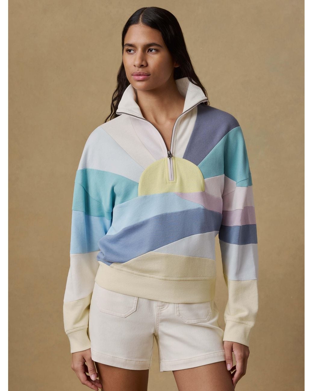 Faherty Brand Blue Soleil Quarter Zip