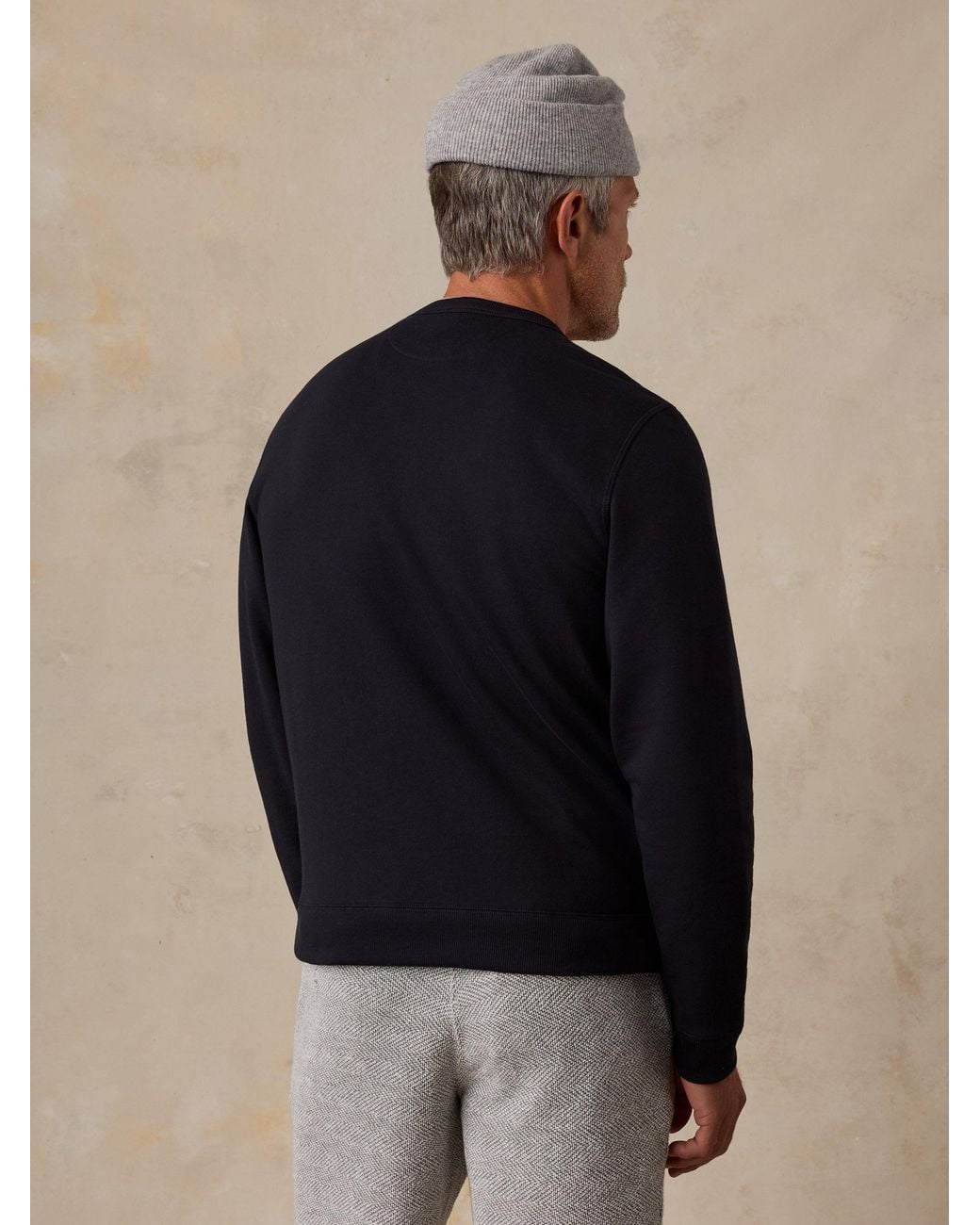 Faherty Brand Blue French Terry Crewneck for men