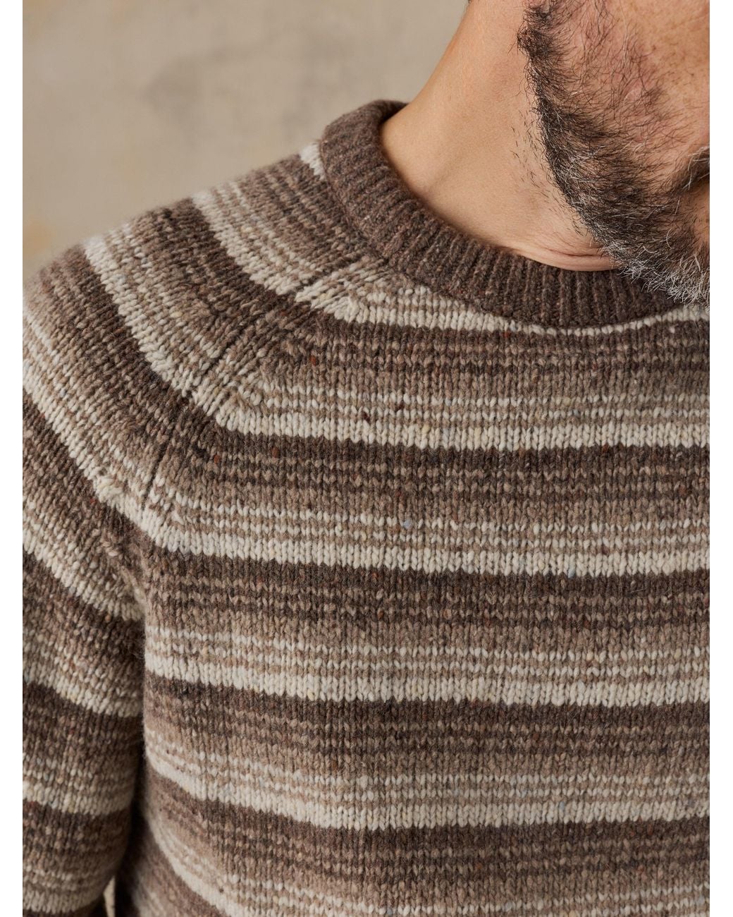 Faherty Brand Natural Donegal Crew Sweater for men