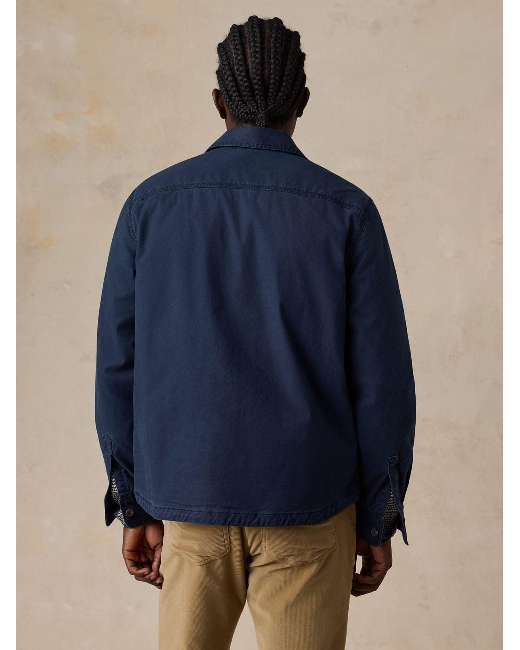 Faherty Brand Blue Stretch Blanket Lined Cpo for men