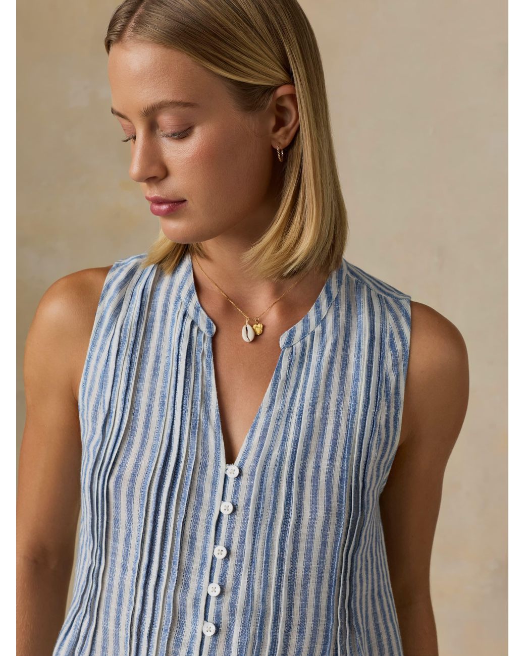 Faherty Brand Blue Devin Dress