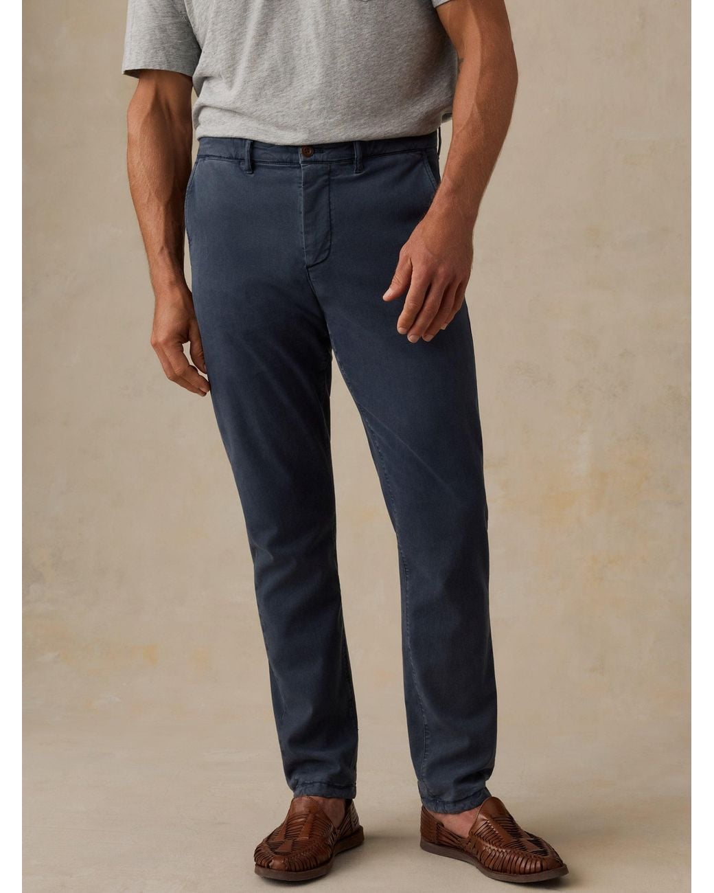 Faherty Brand Blue Coastline Chino Pants for men