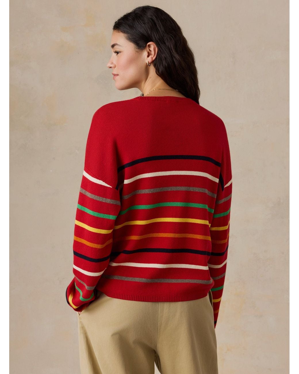 Faherty Brand Red Cotton Cashmere Crew