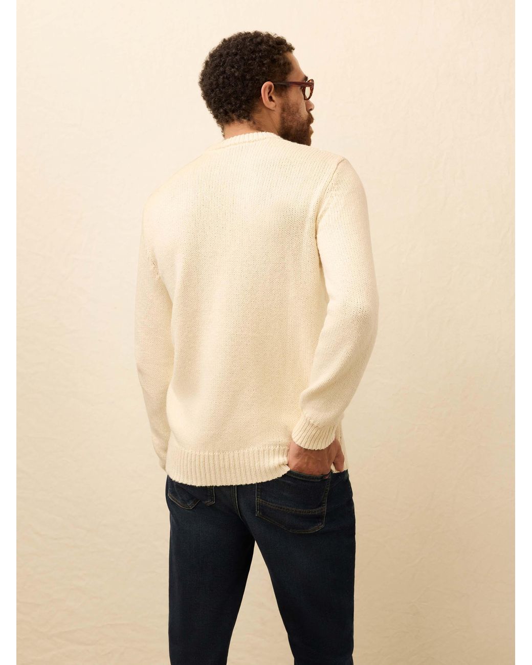 Faherty Brand Natural Heirloom Crewneck Sweater for men